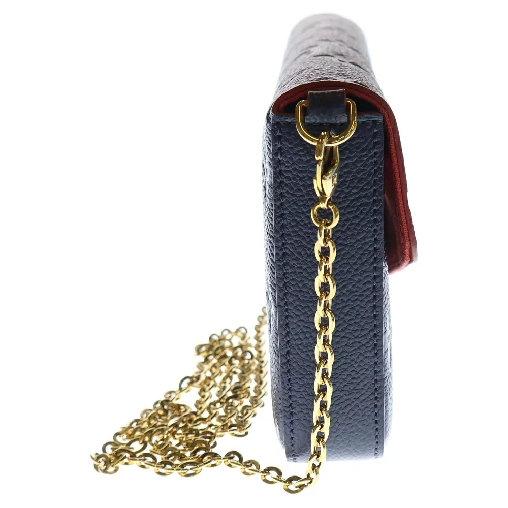 Louis Vuitton Navy Empreinte Wallet Chain Bag Blue Shoulder Felicie Pochette - Picture 3 of 6
